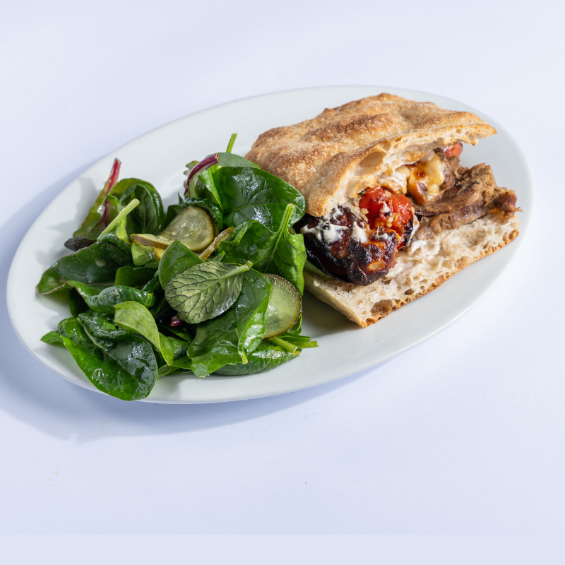 Tapapecho braseado ciabatta